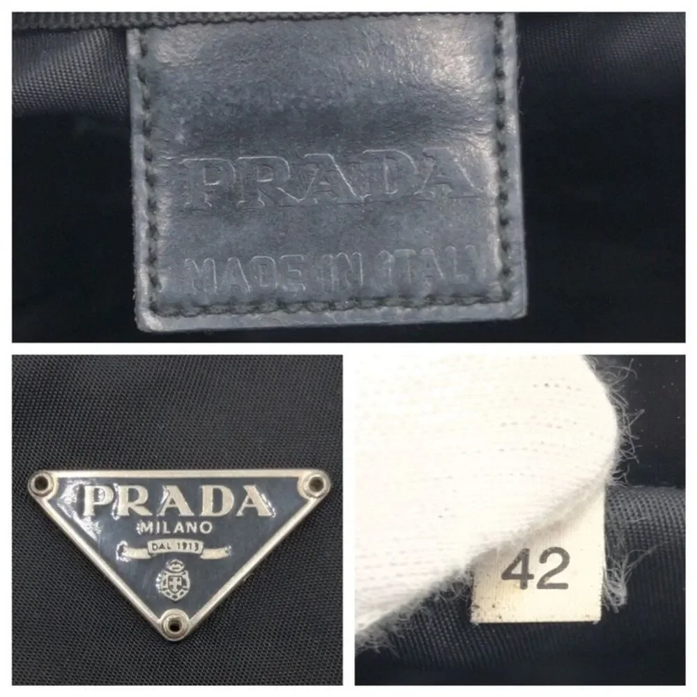 Prada Tessuto Triangle Logo Pouch